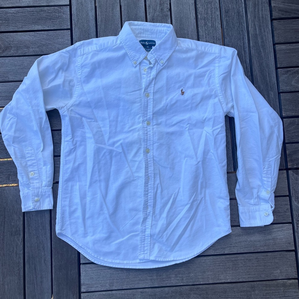 Ralph Lauren Men's Classic White Button Down Shirt
